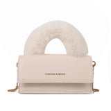 Furry Women Handbag Ladies Shoulder Crossbody Bag High End PU Chain