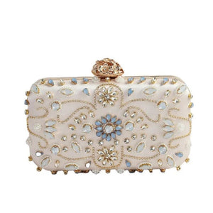 Diamond Beaded Clutch Purse Evening Bag for Women Wedding Party