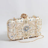 Diamond Beaded Clutch Purse Evening Bag for Women Wedding Party