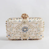 Diamond Beaded Clutch Purse Evening Bag for Women Wedding Party