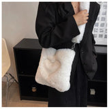 Plush Ladies Crossbody Bag Love Handbag Furry Women's Purse