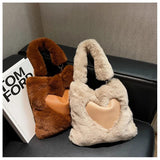Plush Ladies Crossbody Bag Love Handbag Furry Women's Purse