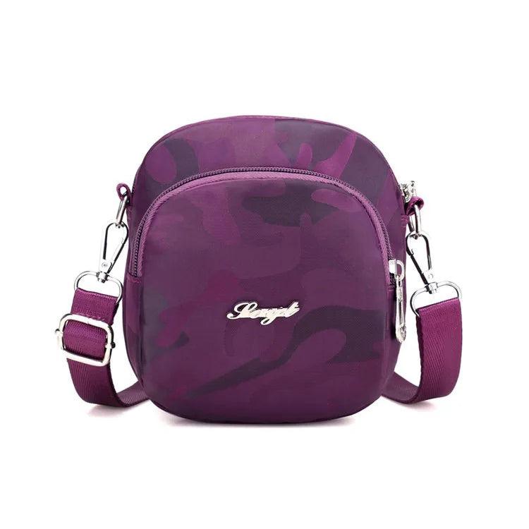 Waterproof Nylon Women Shoulder Bags Camouflage Lady Mini Handbag Zipper Flap