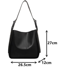 Large Capacity Soft Leather Messenger Bag for Women
