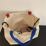 Large Canvas Tote Shoulder Bag for Women Casual Fabric Cloth Shopper Bag