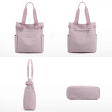 Nylon Fabric Tote Shoulder Bag for Women Large A4 Casual Handbag with Zipper