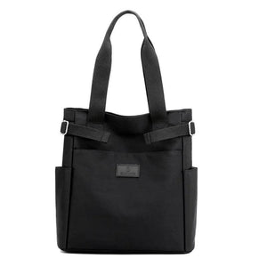 Nylon Fabric Tote Shoulder Bag for Women Large A4 Casual Handbag with Zipper