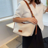 Canvas Shoulder Bag Large Capacity Women's Casual Messenger Bag