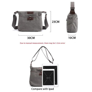 Vintage Canvas Crossbody Bag Retro Fabric Shoulder Messenger Bag Women