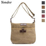 Vintage Canvas Crossbody Bag Retro Fabric Shoulder Messenger Bag Women