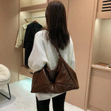 Women Shoulder Bag Winter Axillary bags Splicing Big Capacity Handbags