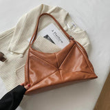 Women Shoulder Bag Winter Axillary bags Splicing Big Capacity Handbags