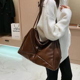 Women Shoulder Bag Winter Axillary bags Splicing Big Capacity Handbags