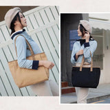 Large Canvas Tote Bag Women's Shopping School Shoulder Bag Ladies Handbag