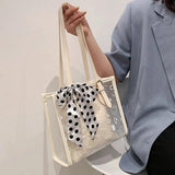 Large Capacity Women Bag Transparent Jelly Handbag Shoulder Bag