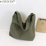 Canvas Shoulder Bag Large Capacity Totes College Messenger