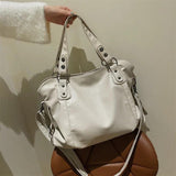 Women Leather Tote Handbag Large Soft Sheepskin Crossbody Shoulder Bag