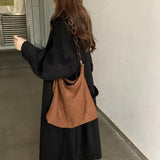 Acrylic Suede One Shoulder Messenger Bag Large Capacity Handbag Women
