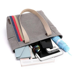 Canvas Shopping Bag Crossbody Women Shoulder Handbag