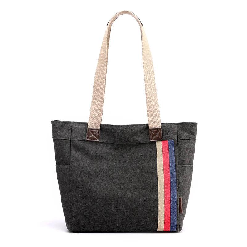 Canvas Shopping Bag Crossbody Women Shoulder Handbag
