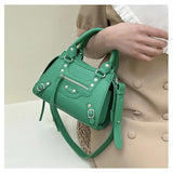 Rivets Crossbody Leather Bag Shoulder Messenger Clutch