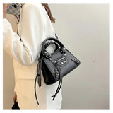 Rivets Crossbody Leather Bag Shoulder Messenger Clutch