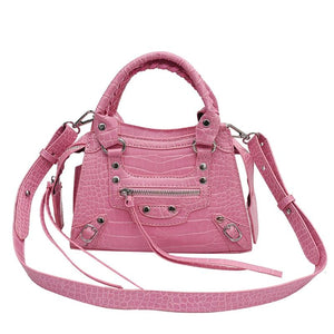Rivets Crossbody Leather Bag Shoulder Messenger Clutch