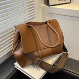 Women's Shoulder Crossbody Bag Large Capacity PU Leather Casual Tote