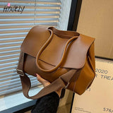 Women's Shoulder Crossbody Bag Large Capacity PU Leather Casual Tote