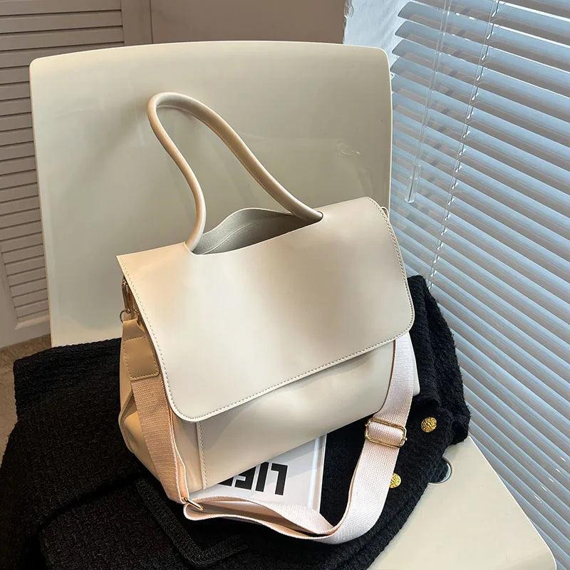 Women's Shoulder Crossbody Bag Large Capacity PU Leather Casual Tote