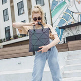 Luminous Geometric Fold Over Shoulder Bag for Women