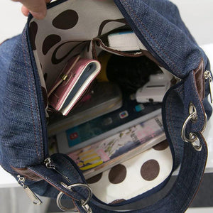 Women Denim Canvas Handbag Large Tote Bag Messenger Shoulder Sac A Main