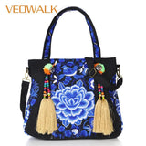 Bohemian Tassel Embroidered Handbag Crossbody Shoulder Bag