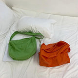 Canvas Shoulder Messenger Bag Women's Large Capacity Solid Wild