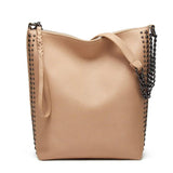 Rivet Leather Bucket Crossbody Chain Women's Shoulder Bag