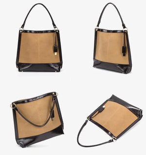 Scrub Patchwork Women Handbags Hobos Set Tote Bags with Purse Shoulder Bag