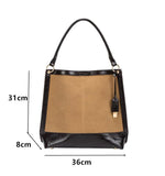 Scrub Patchwork Women Handbags Hobos Set Tote Bags with Purse Shoulder Bag