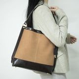 Scrub Patchwork Women Handbags Hobos Set Tote Bags with Purse Shoulder Bag