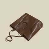 Vintage Large Capacity Women Messenger Bag Soft Leather 2pcs Set