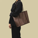 Vintage Large Capacity Women Messenger Bag Soft Leather 2pcs Set