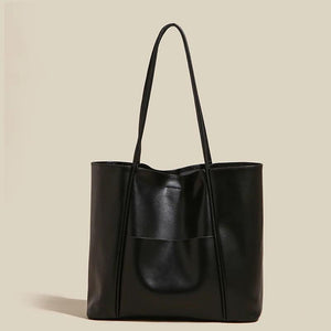 Vintage Large Capacity Women Messenger Bag Soft Leather 2pcs Set