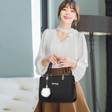 Beige Handbag Girl Sweet Lady Shoulder Bag Warm Plush Ball Tassel Bag