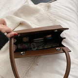 Retro Women's Bag PU Leather Shoulder Bag Solid Ladies Handbag