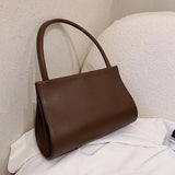 Retro Women's Bag PU Leather Shoulder Bag Solid Ladies Handbag