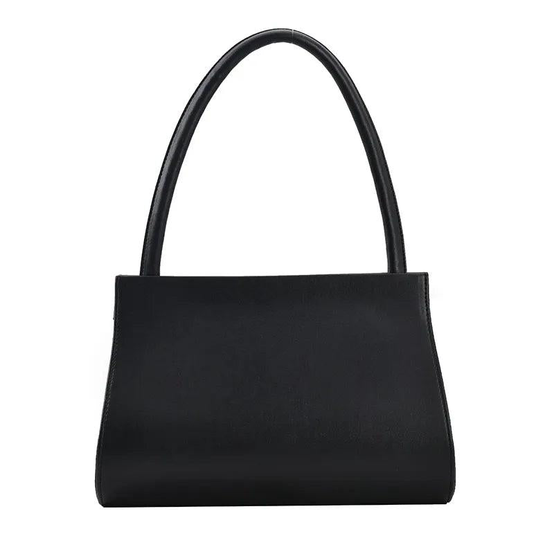 Retro Women's Bag PU Leather Shoulder Bag Solid Ladies Handbag