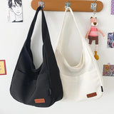 Canvas Shoulder Bag Casual Female Handbags Solid Travel Shopping Pack