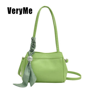 Women's Shoulder Messenger Bag Solid Summer Handbag and Purses