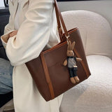 Winter Style Women's PU Leather Shoulder Bag Large Capacity Shopping Handbag