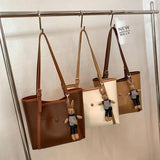 Winter Style Women's PU Leather Shoulder Bag Large Capacity Shopping Handbag