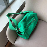 Women Shoulder Bag Wide Strap Oxford Crossbody Bag Large Female Sports Bags